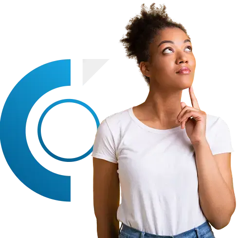 Woamn looking up - desktop