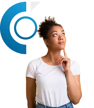 Woman looking up - mobile